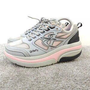 GDefy Gravity Defyer Womens 7.5 Shoes Gray Pink Comfort Toning Walking Sneaker